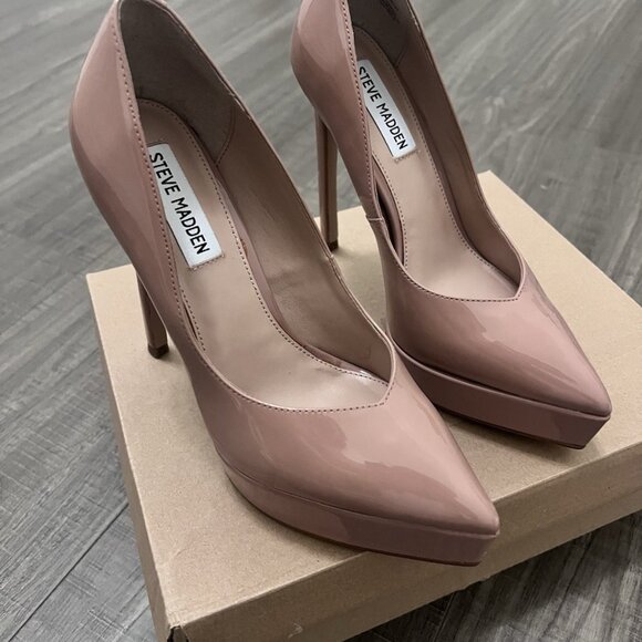 Steve Madden Blush Heels Stilettos Classy Elegant Night Out Shoes - Picture 2 of 8